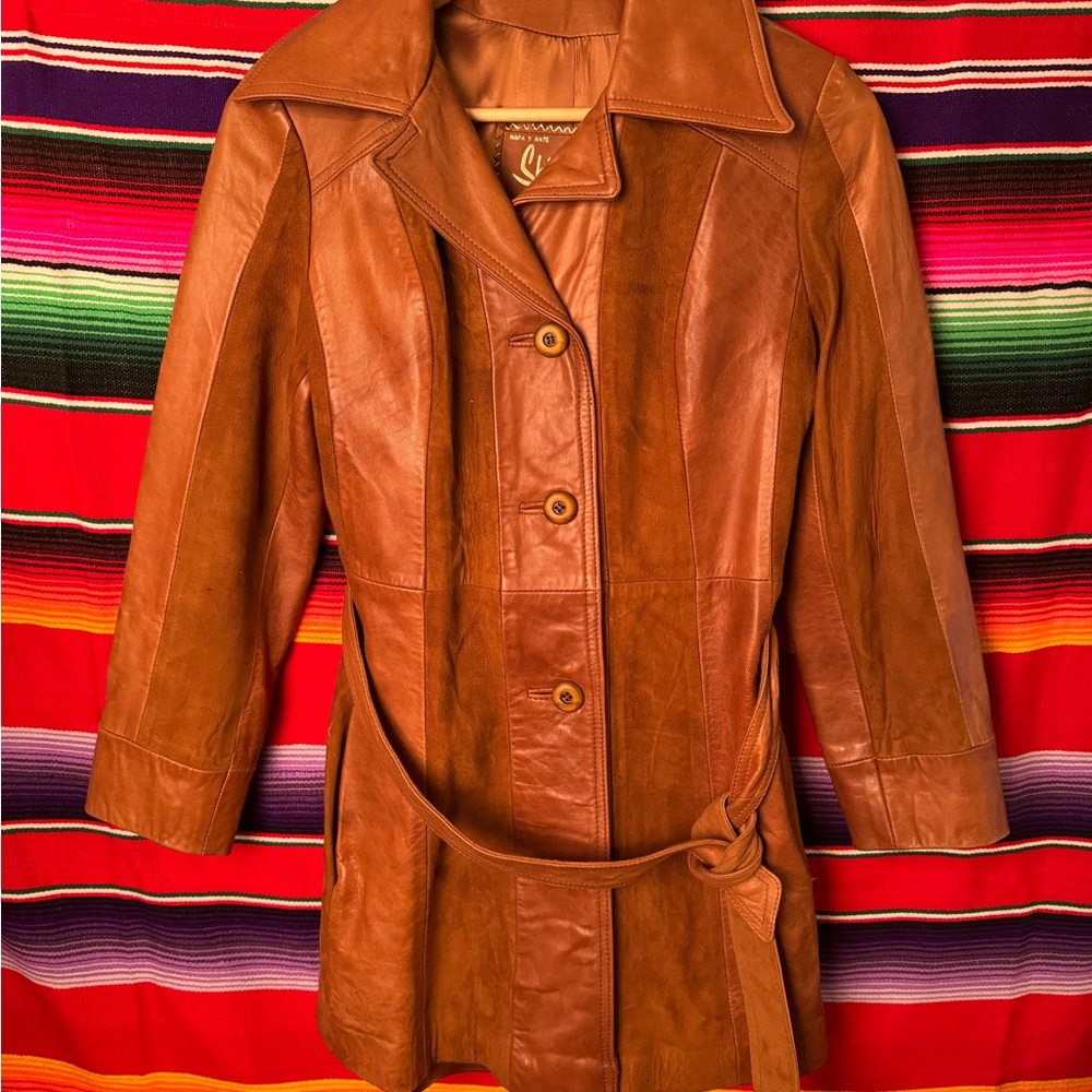 Vintage skin gear leather coat